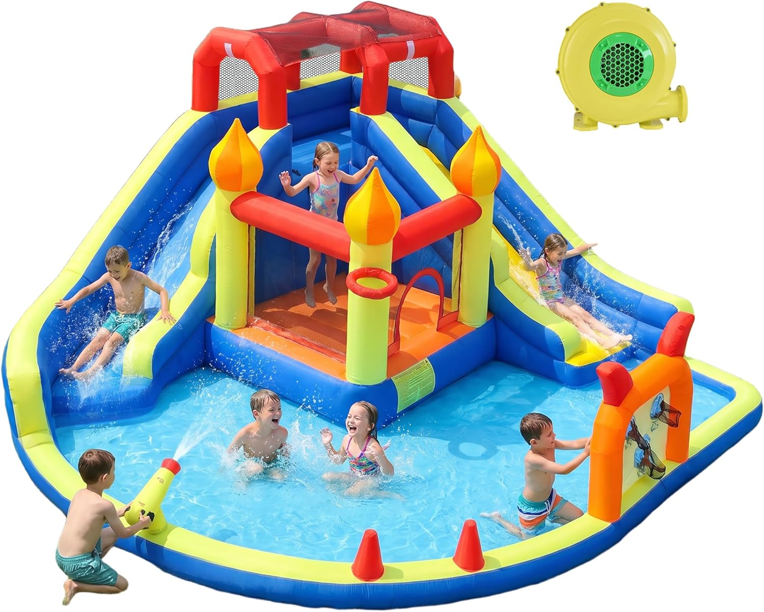 Kids Outdoor Jumping - Kids Jumping Castle with Two Long