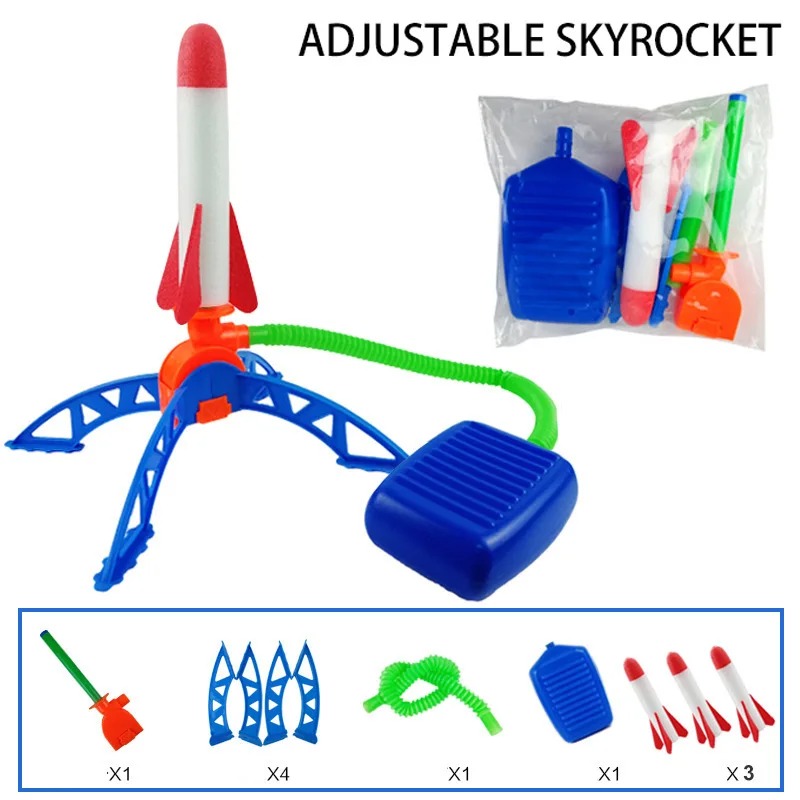 Kids Outdoor Jumping - Air Rocket Foot Pump Launcher Outdoor