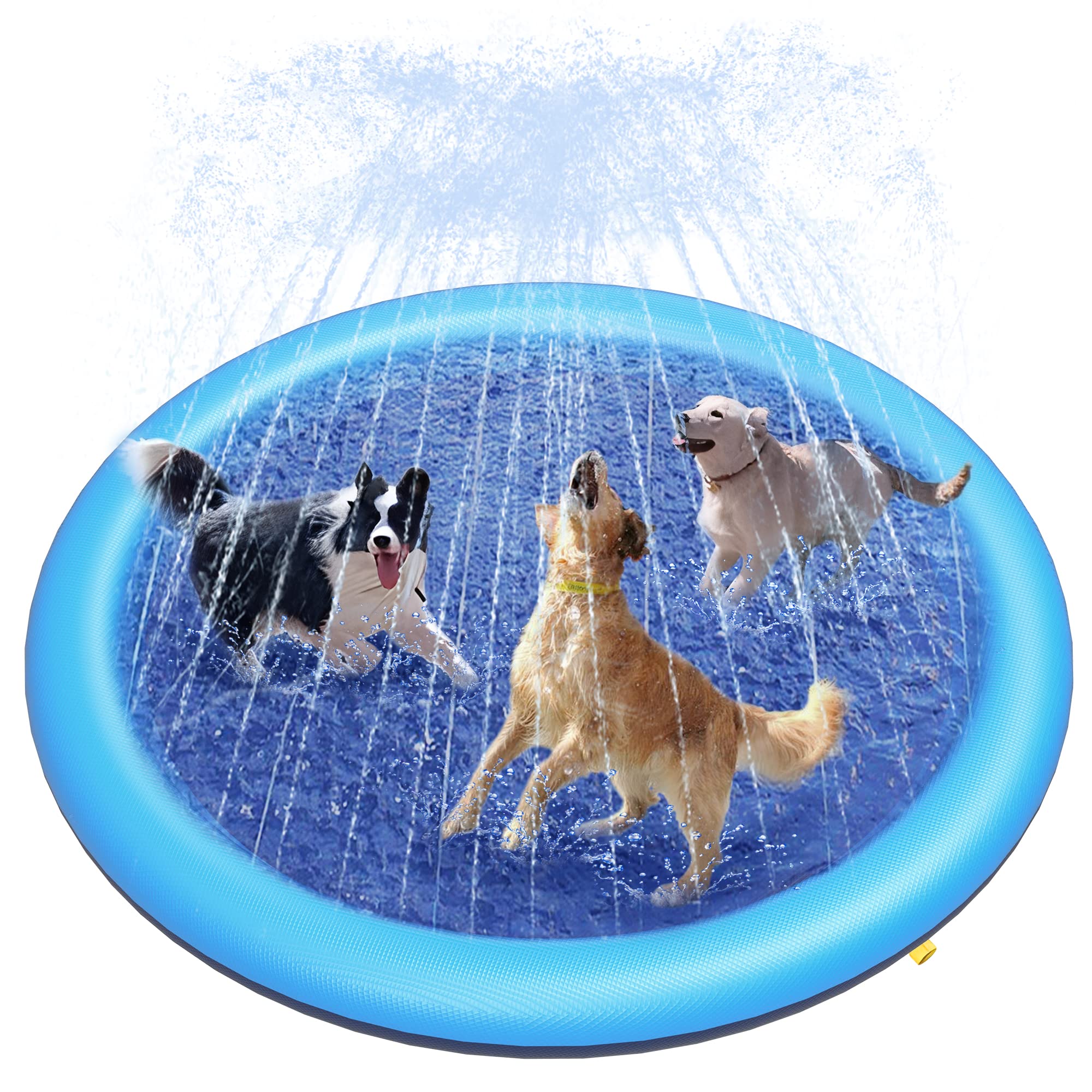 Slip Slide Water Mat - Dog Splash Pad Thick Sprinkler Pool