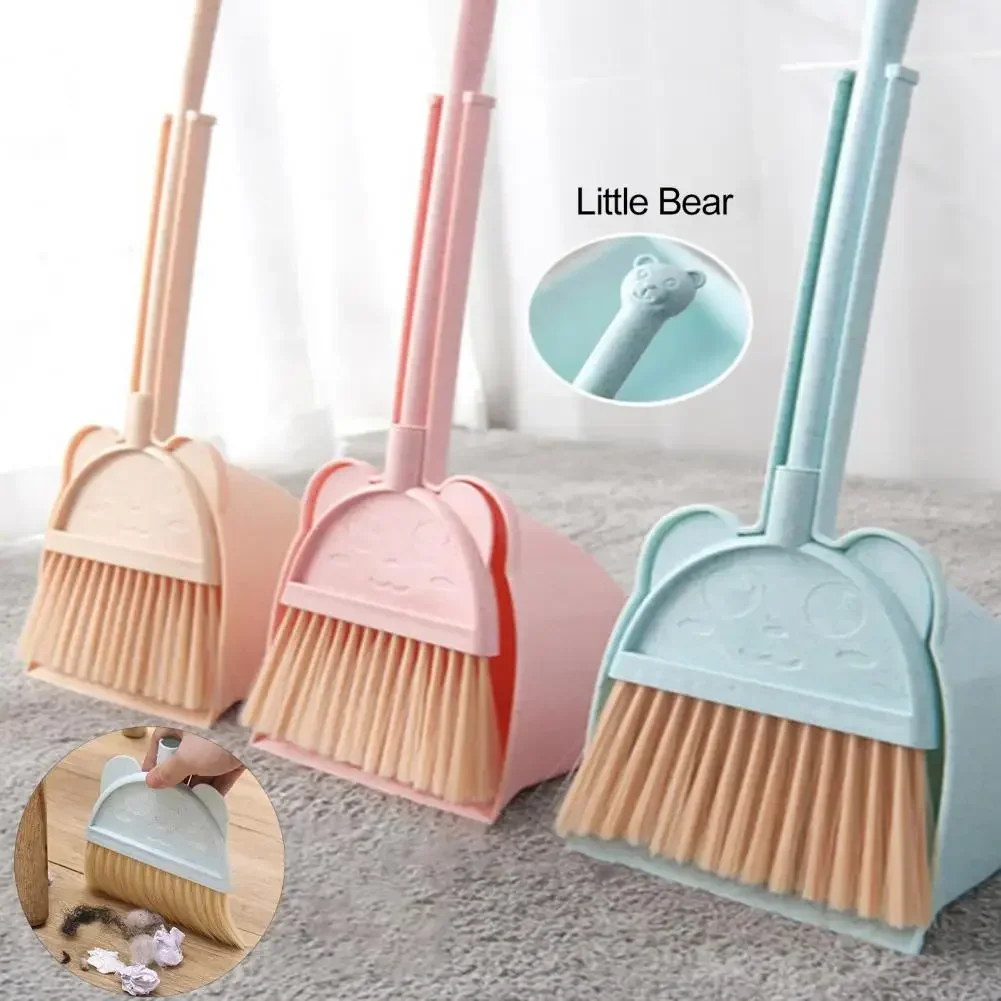 Kids Outdoor Broom - 1 Set Mini Children Broom Dustpan