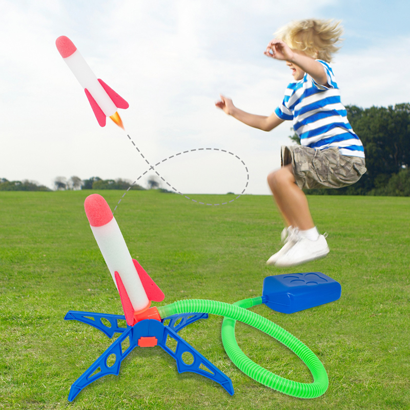 Kids Outdoor Jumping - Kids Foot Pedal Air Pump Rocket