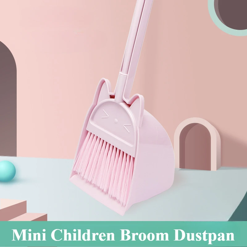 Kids Outdoor Broom - Mini Children Broom and Dustpan Cartoon