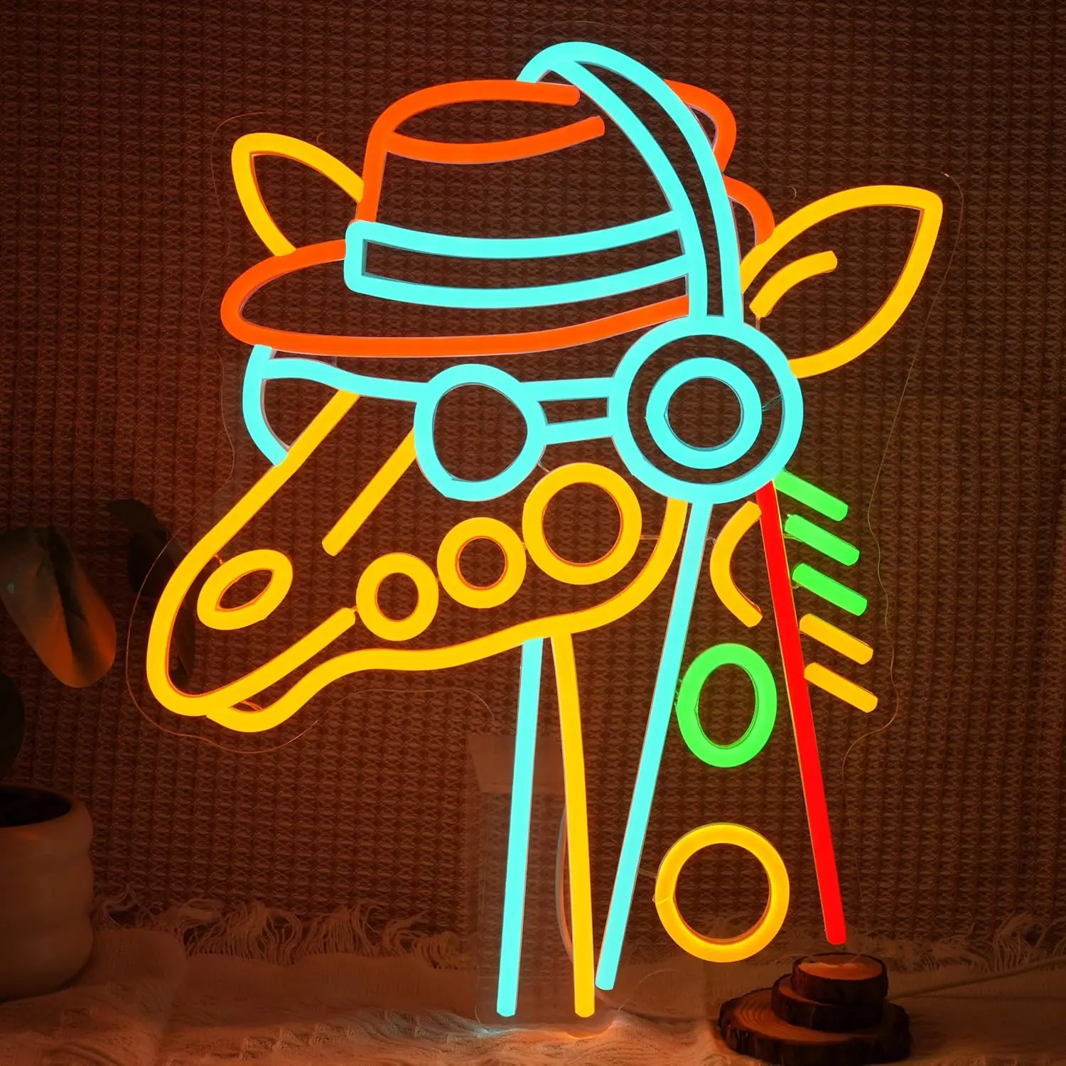 Kids Outdoor Zoo - Led Light Sign Giraffe Headset USB