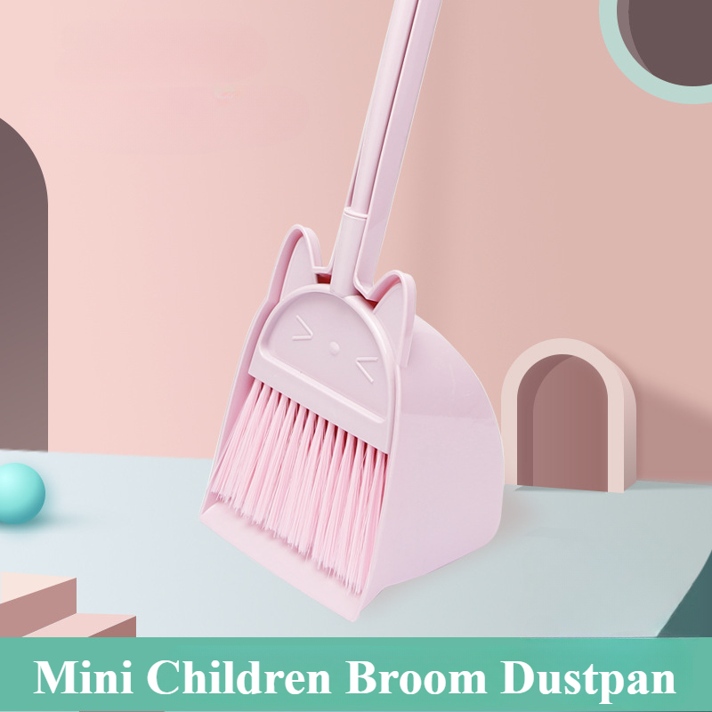 Kids Outdoor Broom - Mini Children Broom and Dustpan Cartoon