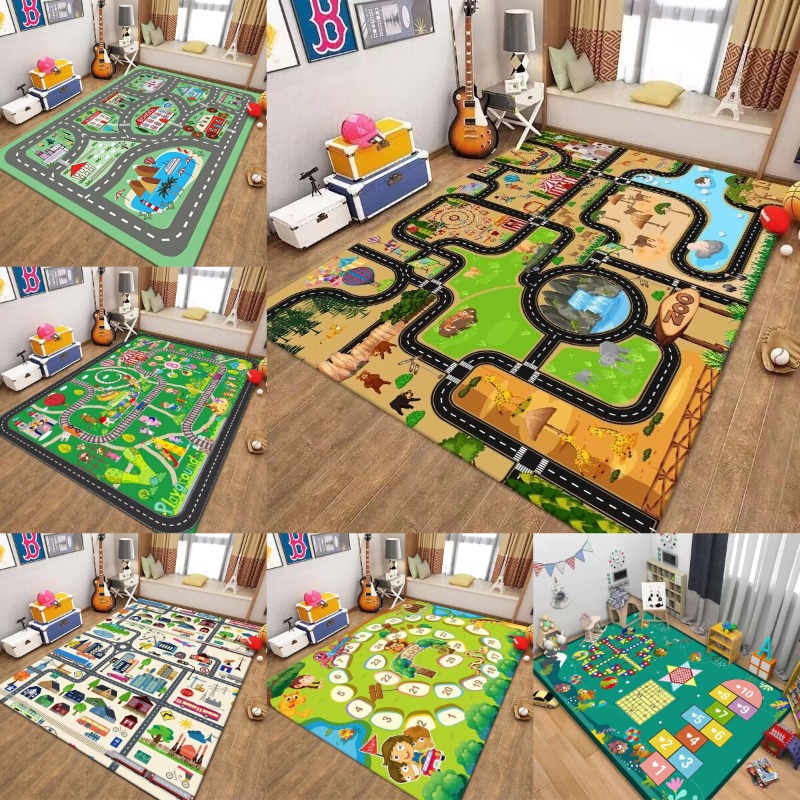 Kids Outdoor Zoo - Kids Traffic Play Mat Road Map