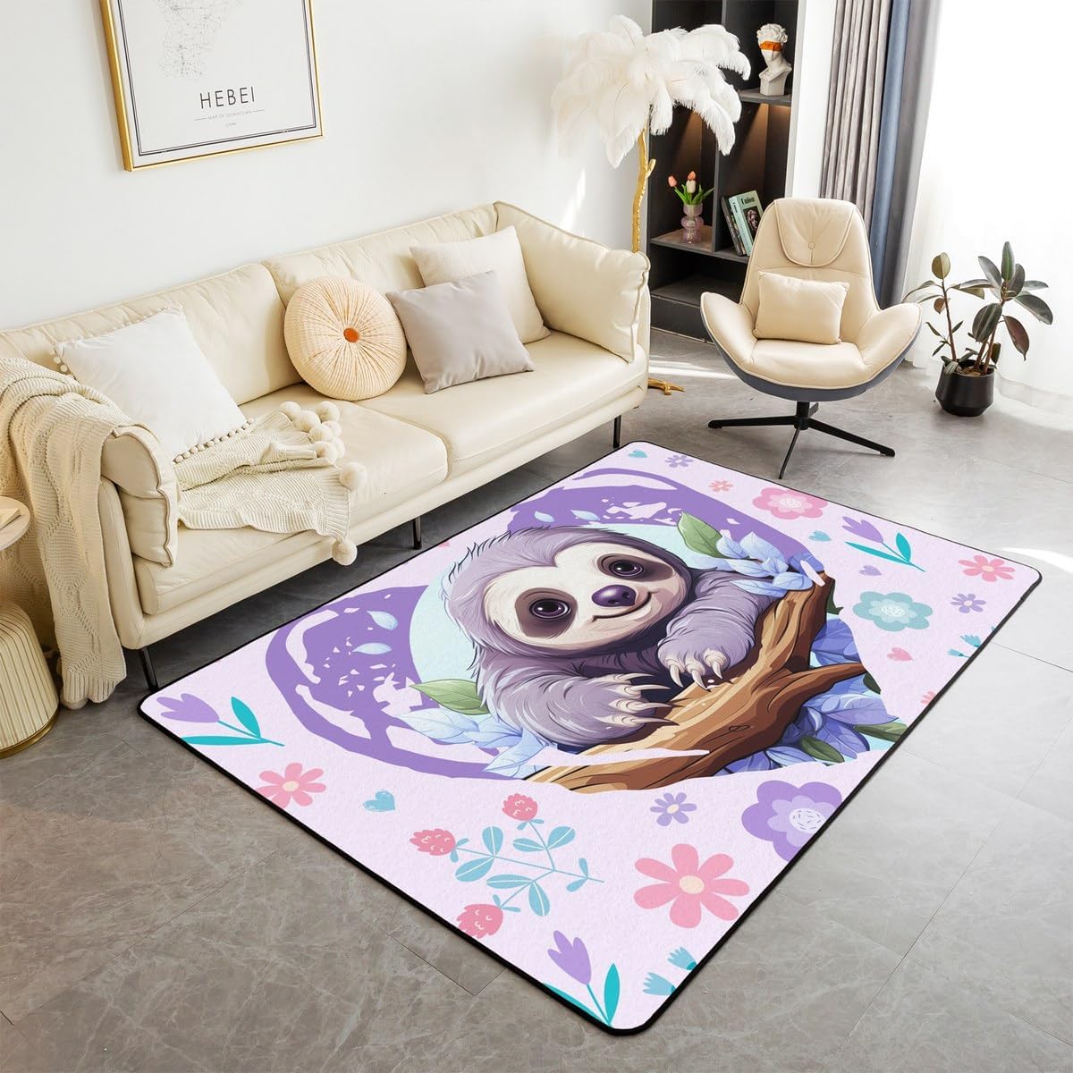 Kids Outdoor Zoo - Cute Sloth Area Carpet Kids Cartoon