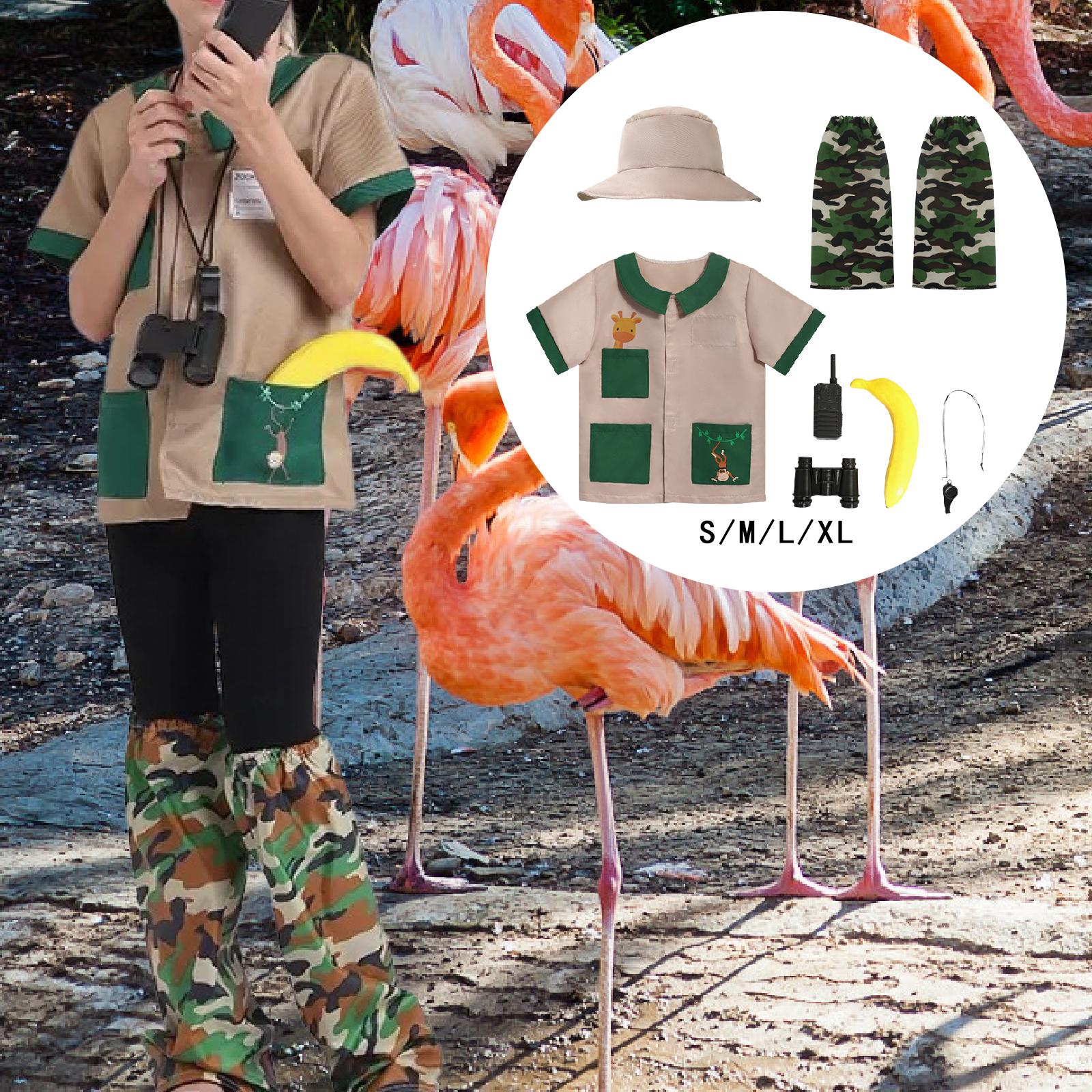 Kids Outdoor Zoo - Kids Explorer Costume Set Whistle Telescope
