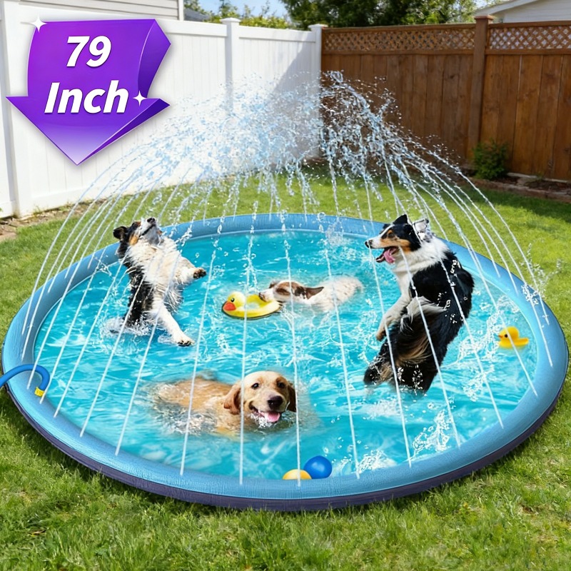 Slip Slide Water Mat - Heavy Duty Inflatable Dog Pool Splash