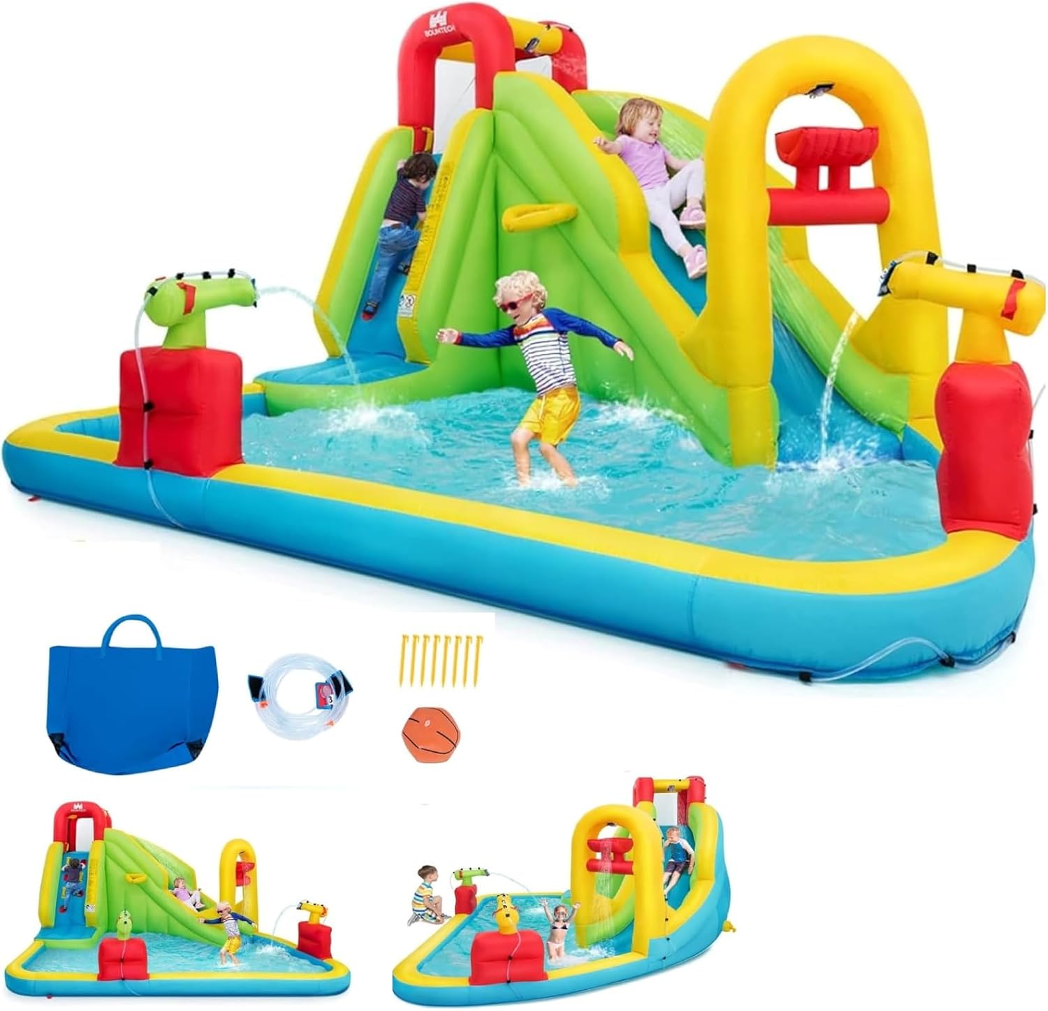 Kids Outdoor Water Park - Mega Inflatable Water Park Bouncy Castle
