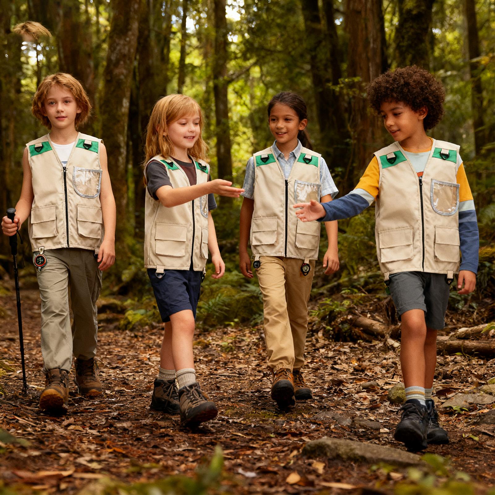 Kids Outdoor Zoo - Kids Cargo Vest Sleeveless Costume Jacket
