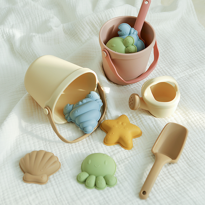 7Pcs Kids Silicone Beach Toys  - Kids Outdoor Toy Storage 评论和价格