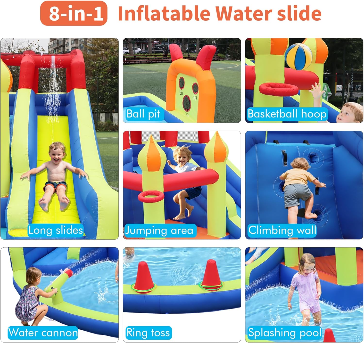 Kids Jumping Castle with Two L - Kids Outdoor Jumping 评论和价格