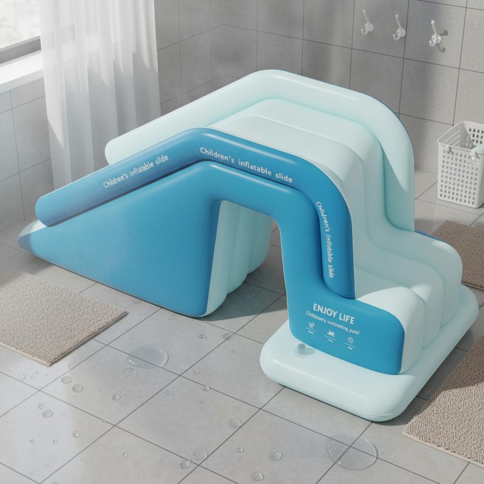 Inflatable Pool Slide Foldable - Kids Outdoor Water Park 评论和价格