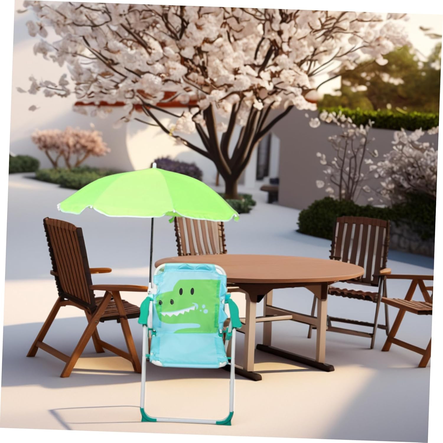 1 Set Folding Beach Chair with - Kids Outdoor Lawn Chair 评论和价格