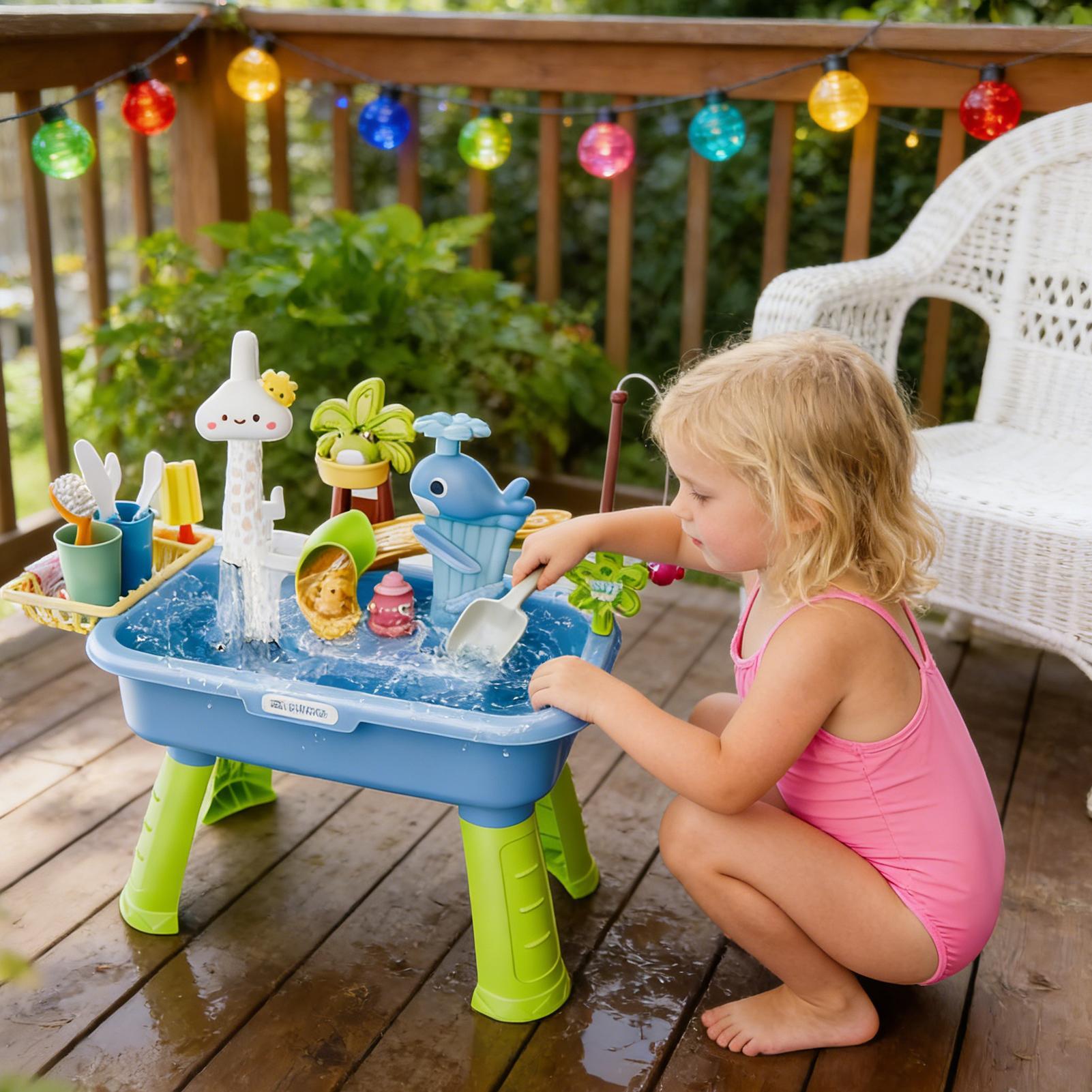 Children's Kitchen Toys Electr - Kids Outdoor Water Play Table 评论和价格