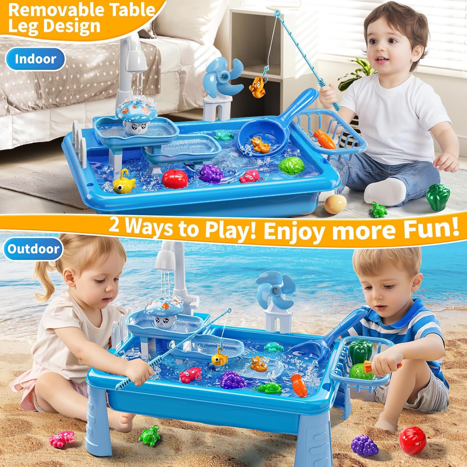 Toddler Water Table with Pump  - Kids Outdoor Water Play Table 评论和价格