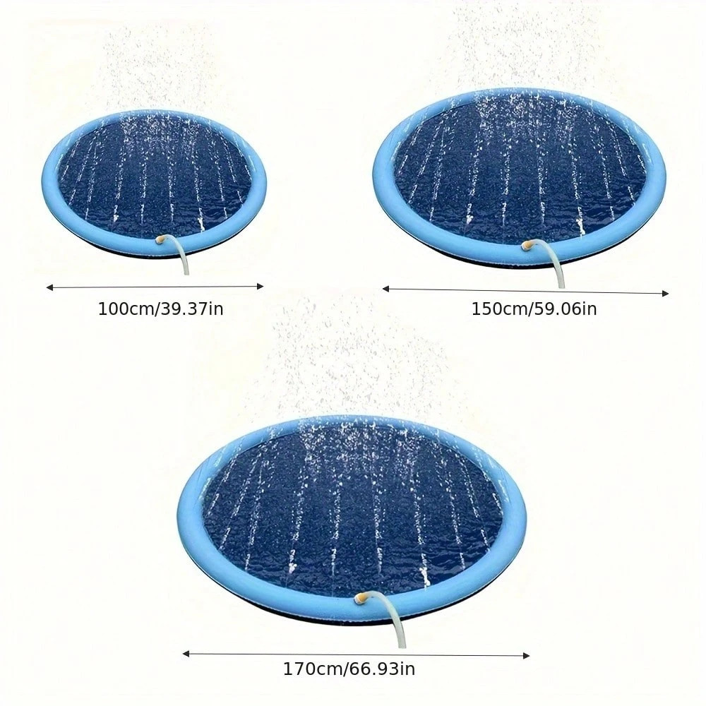 Dog Splash Pad Thick Sprinkler - Slip Slide Water Mat 评论和价格
