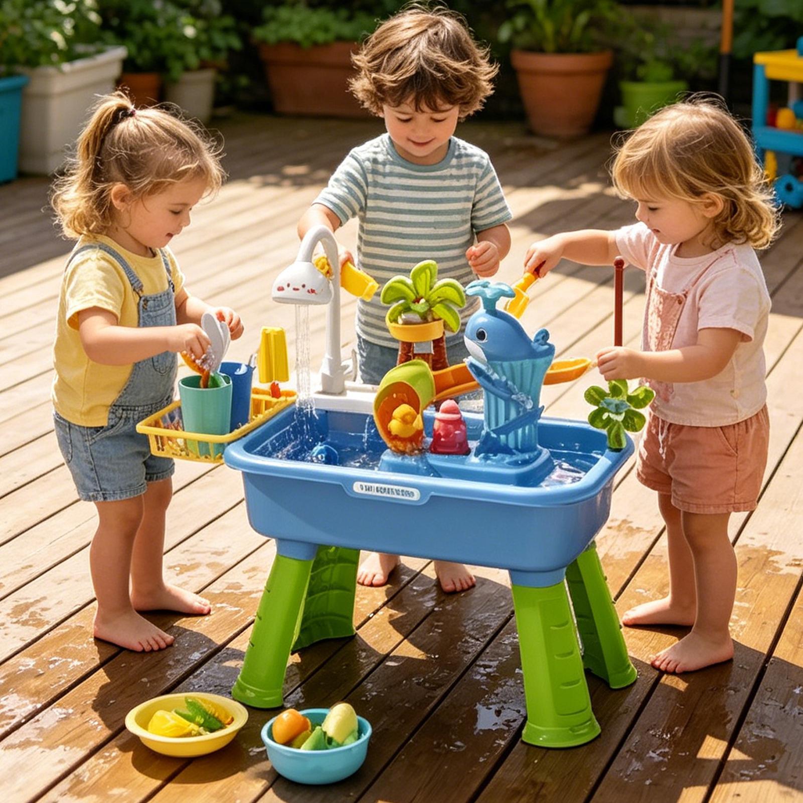 Children's kitchen toys electr - Kids Outdoor Water Play Table 评论和价格