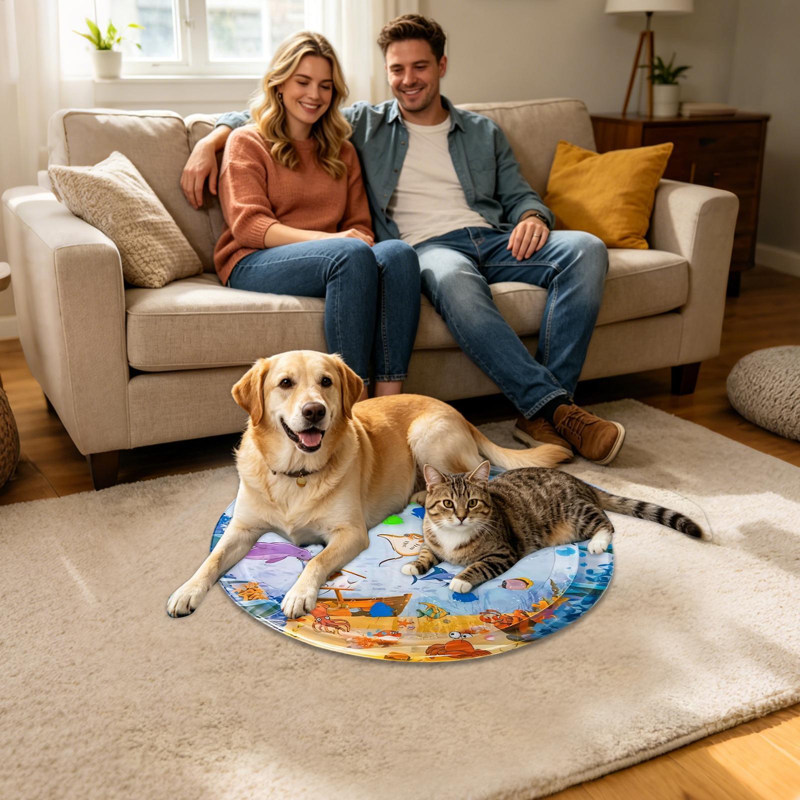 Thicken Interactive Cat Play M - Slip Slide Water Mat 评论和价格