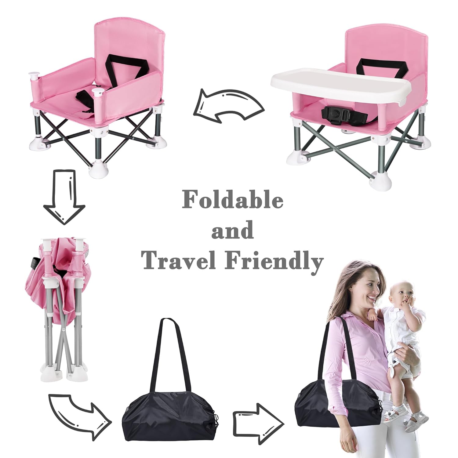 Portable Baby Seat Travel Comp - Kids Outdoor Lawn Chair 评论和价格