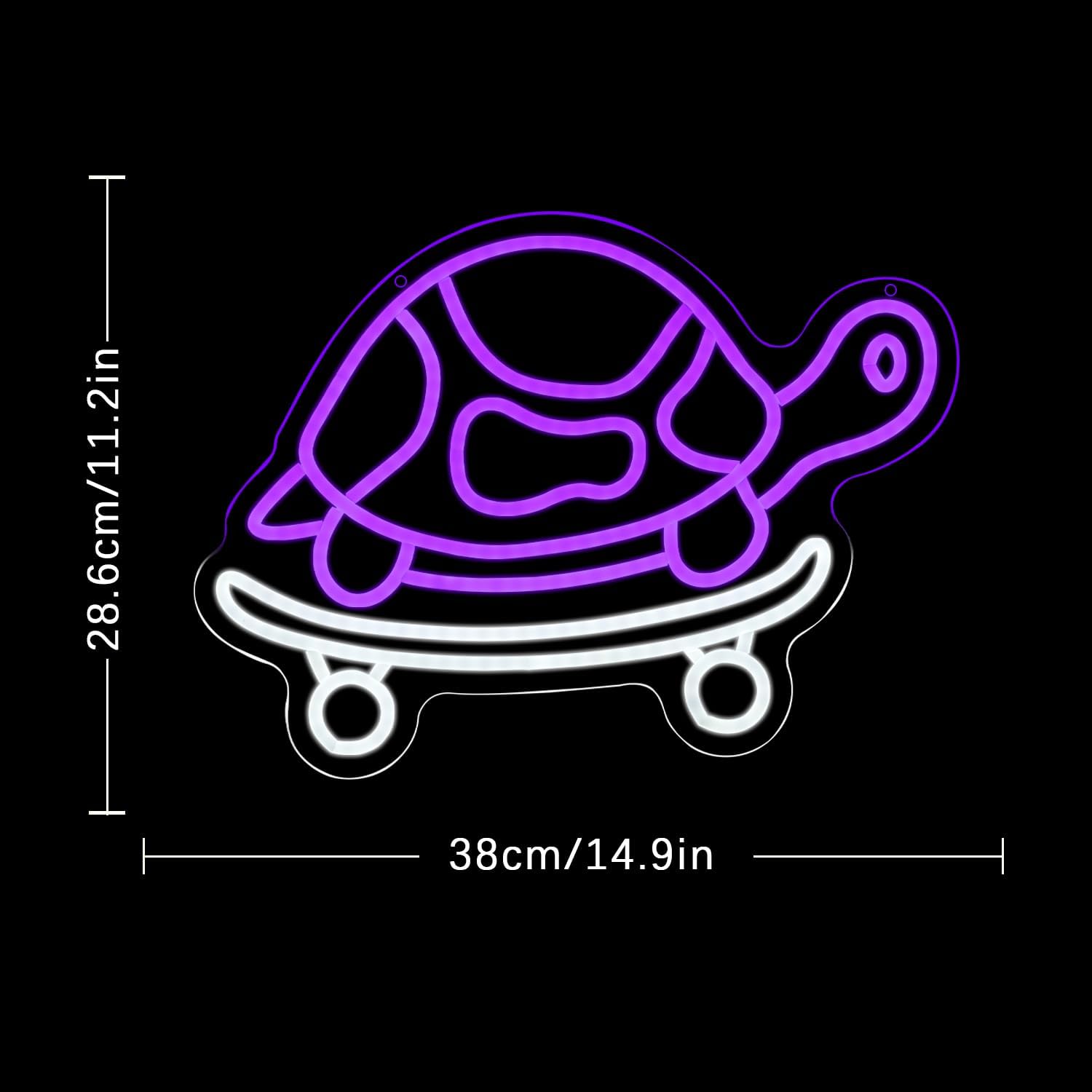 Turtle Neon Sign USB Powered L - Kids Outdoor Zoo 评论和价格