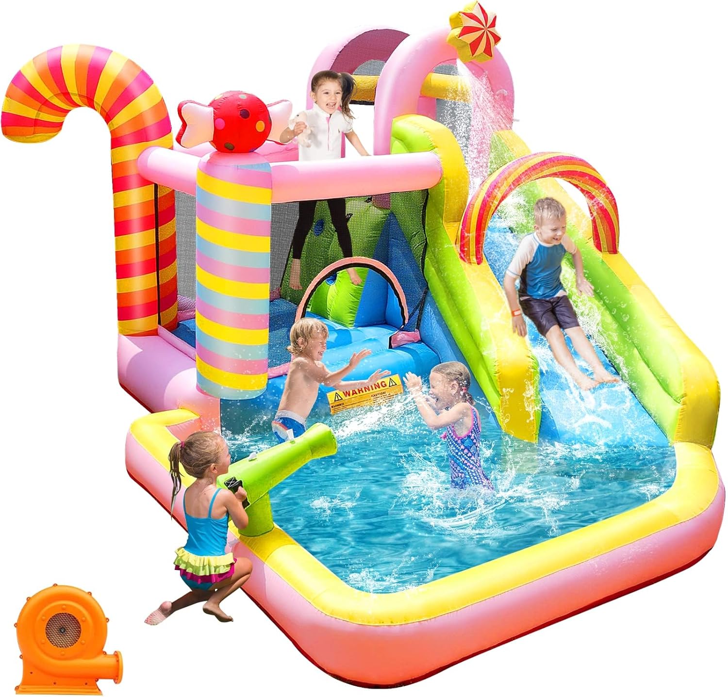 Kids Inflatable Water Slide Bo - Kids Outdoor Water Park 评论和价格