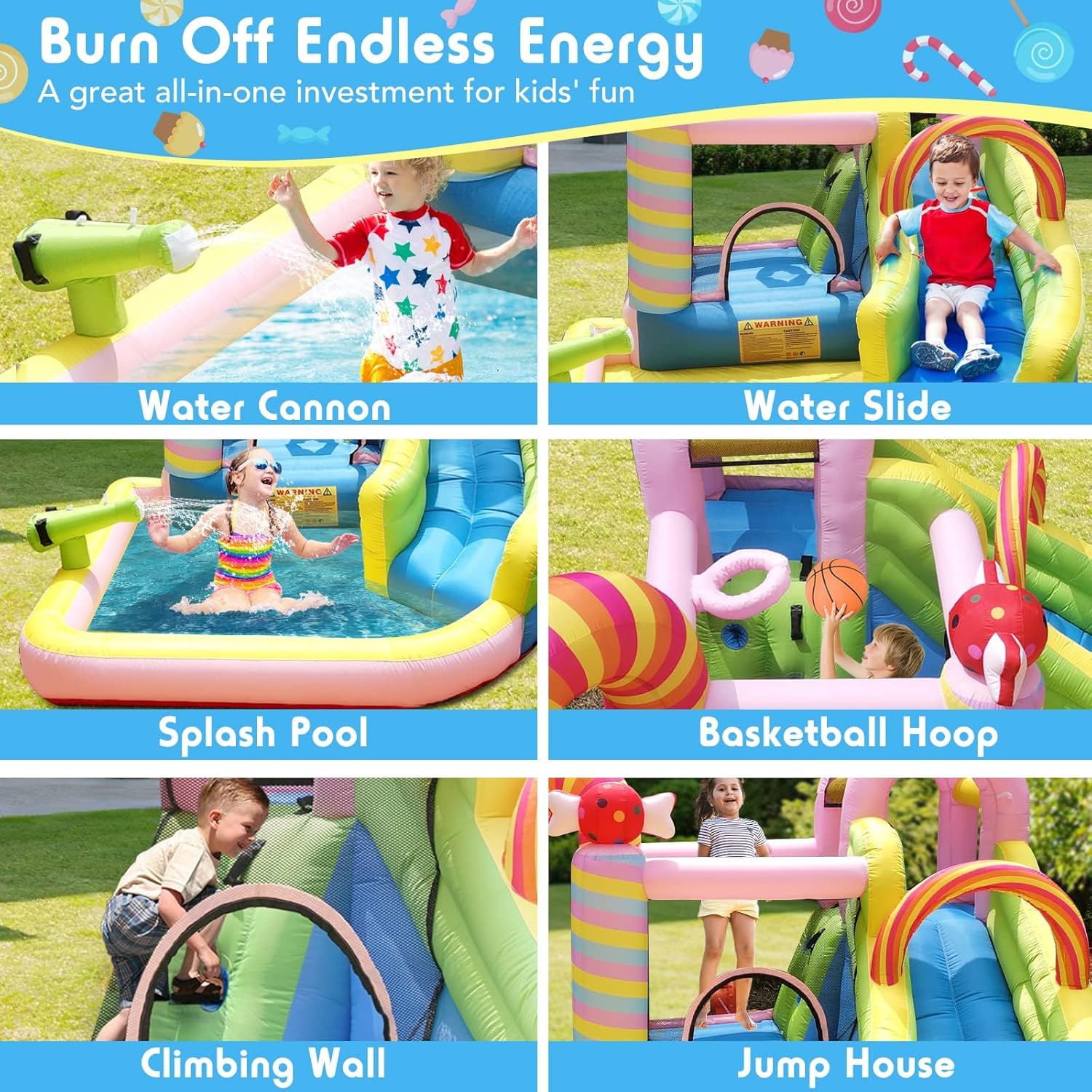 Kids Inflatable Water Slide Bo - Kids Outdoor Water Park 评论和价格