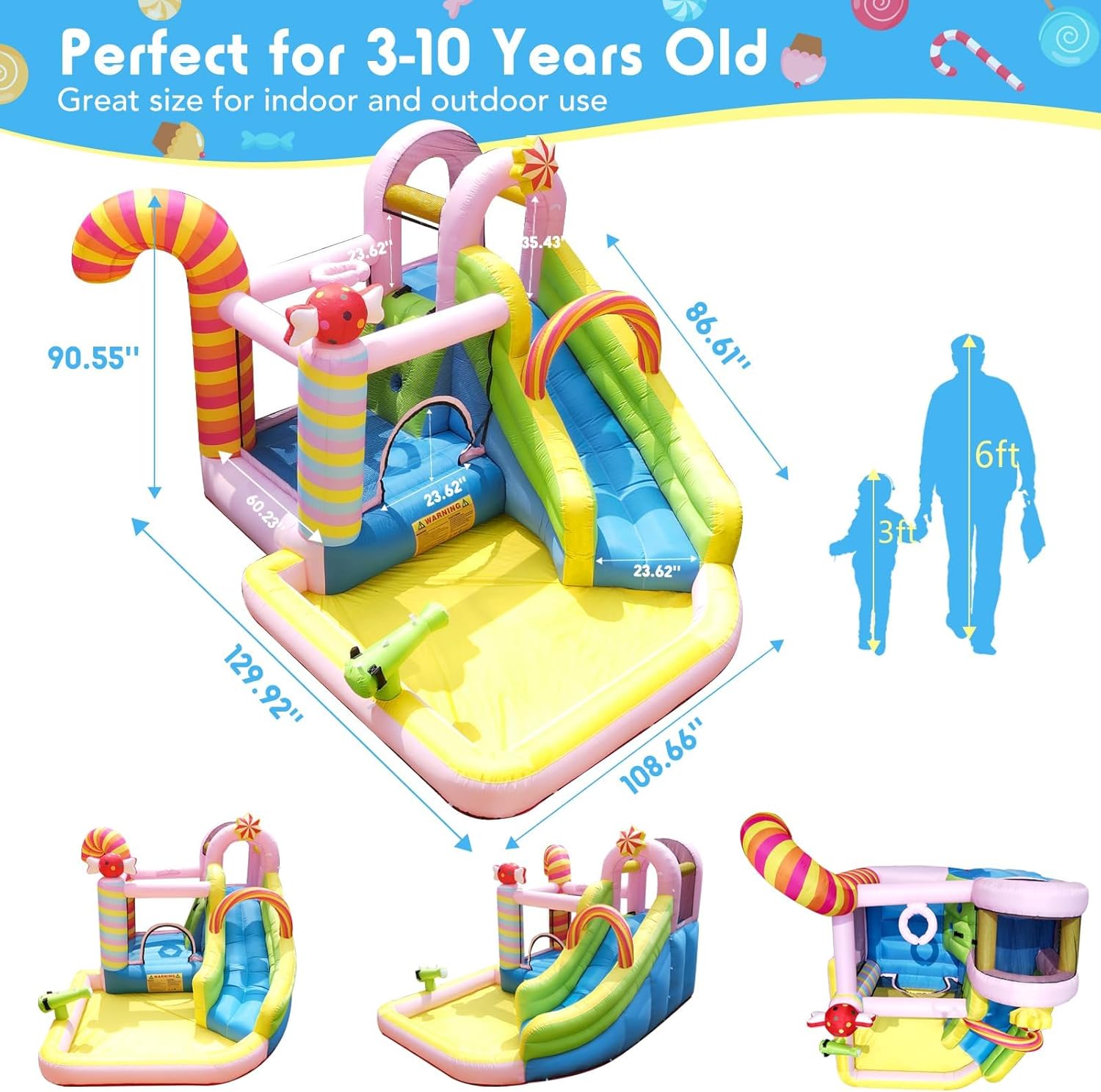 Kids Inflatable Water Slide Bo - Kids Outdoor Water Park 评论和价格