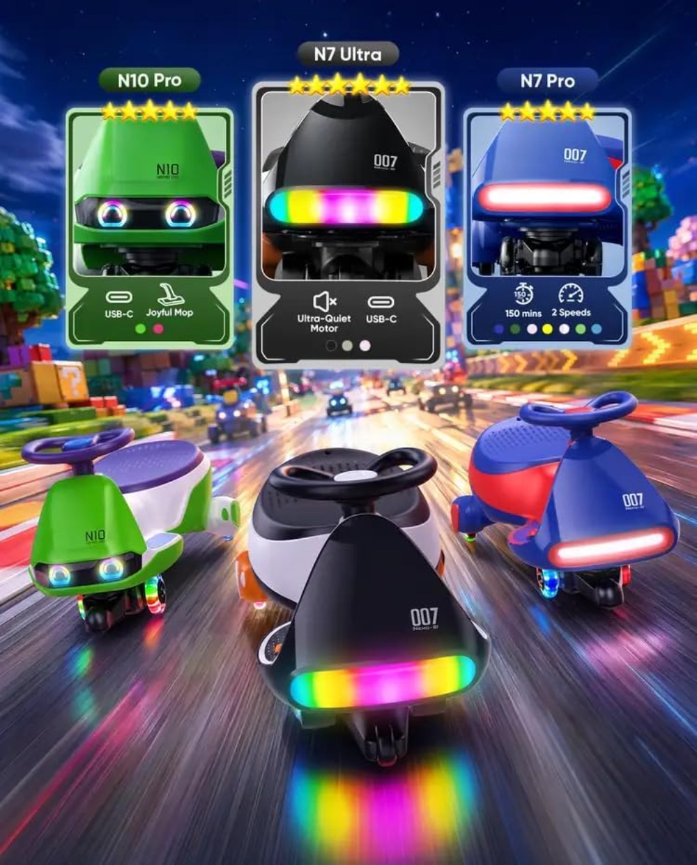 Ultra-Quiet Electric Wiggle Ca - Ride On Toy Car 评论和价格
