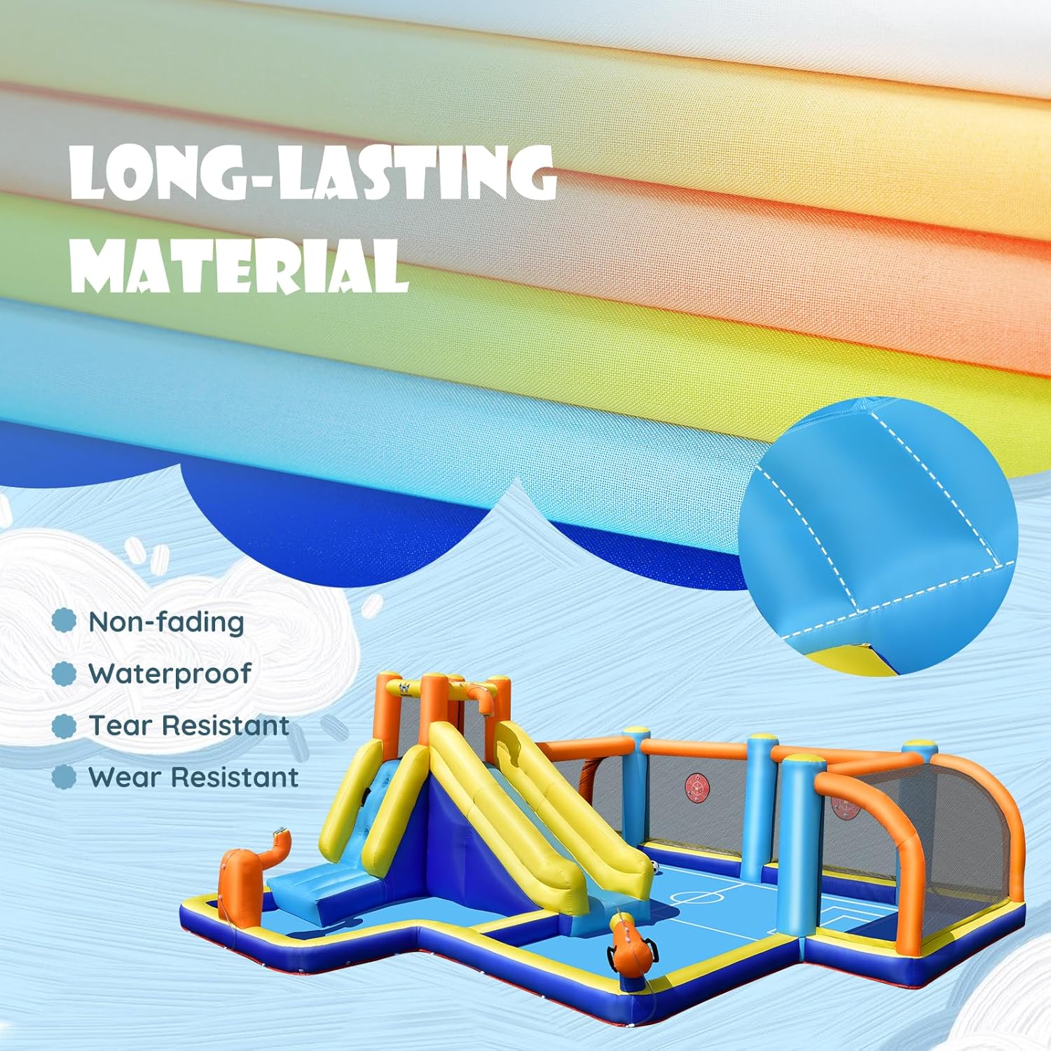 Giant Inflatable Water Slide B - Kids Outdoor Water Park 评论和价格