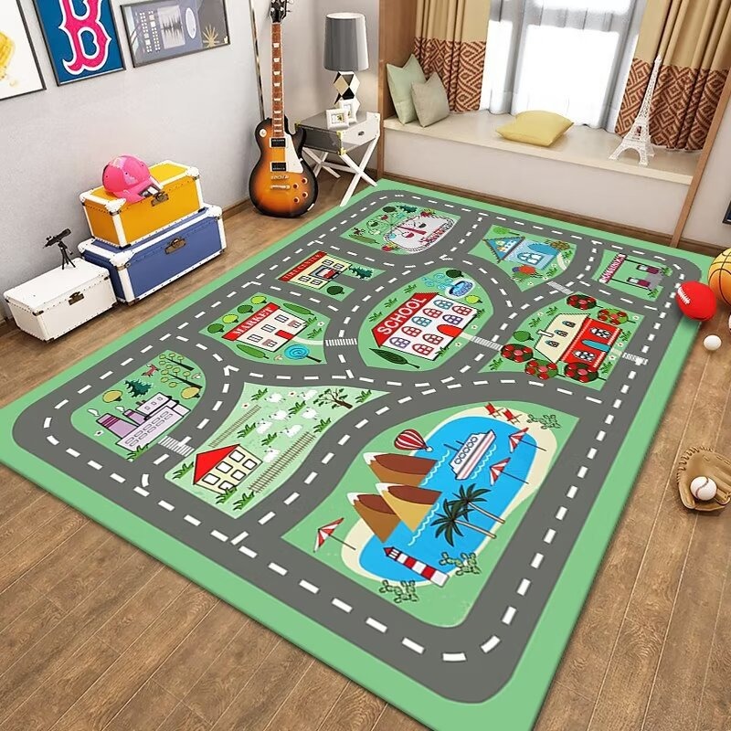 Kids Traffic Play Mat Road Map - Kids Outdoor Zoo 评论和价格