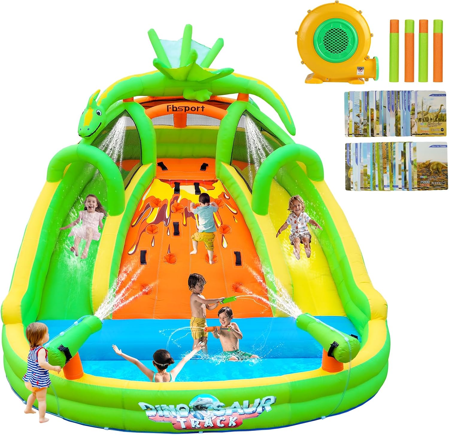 Kids Inflatable Bounce House w - Kids Outdoor Water Park 评论和价格