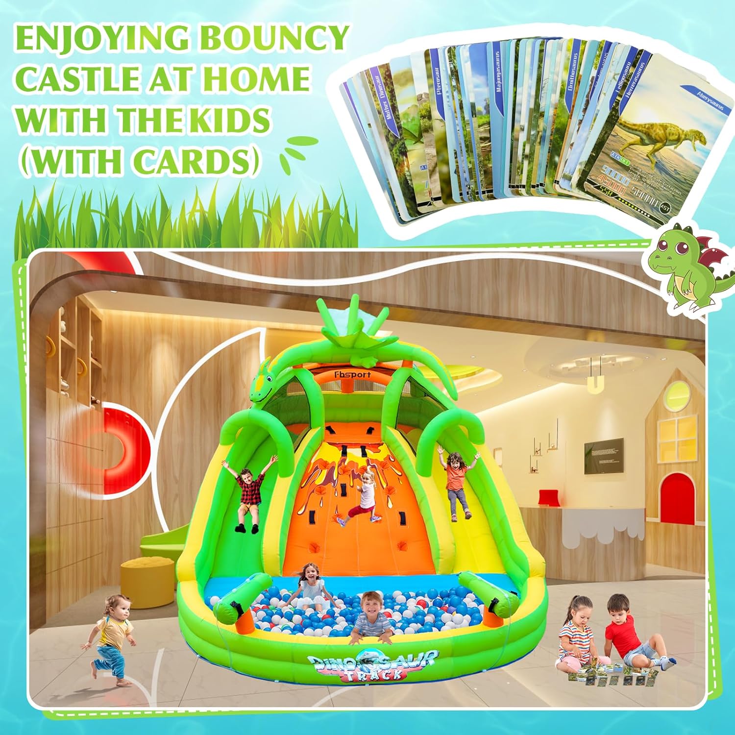 Kids Inflatable Bounce House w - Kids Outdoor Water Park 评论和价格