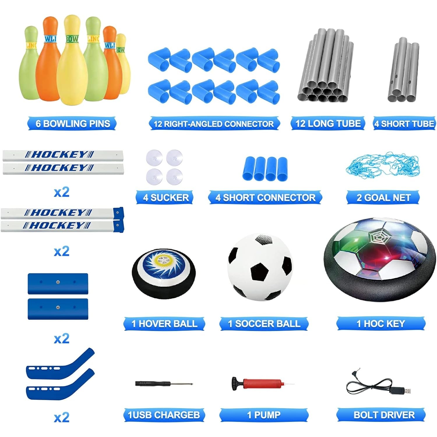 3-in-1 Hover Soccer Ball Hocke - Kids Outdoor Hockey Set 评论和价格