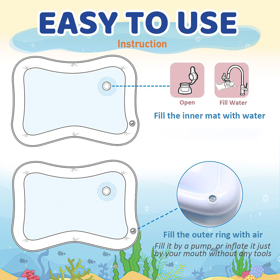1pc Inflatable PVC Playing Mat - Kids Outdoor Water Play Table 评论和价格