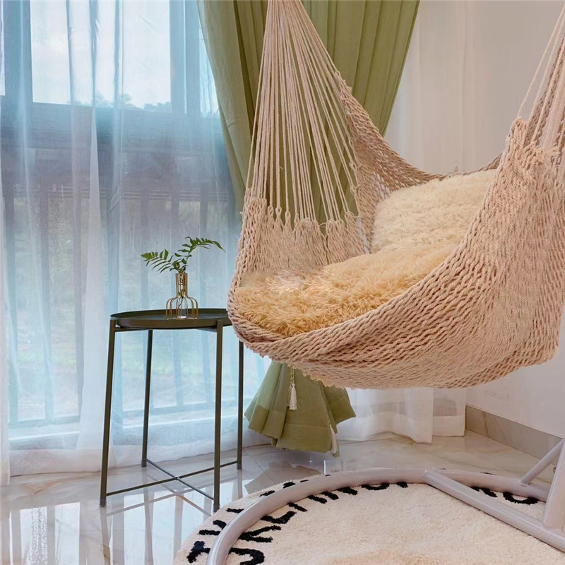 Nordic Style White Hammock Swi - Kids Outdoor Lawn Chair 评论和价格