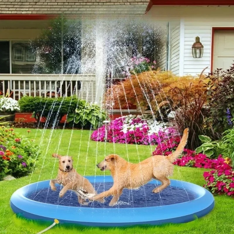 Heavy Duty Inflatable Dog Pool - Slip Slide Water Mat 评论和价格