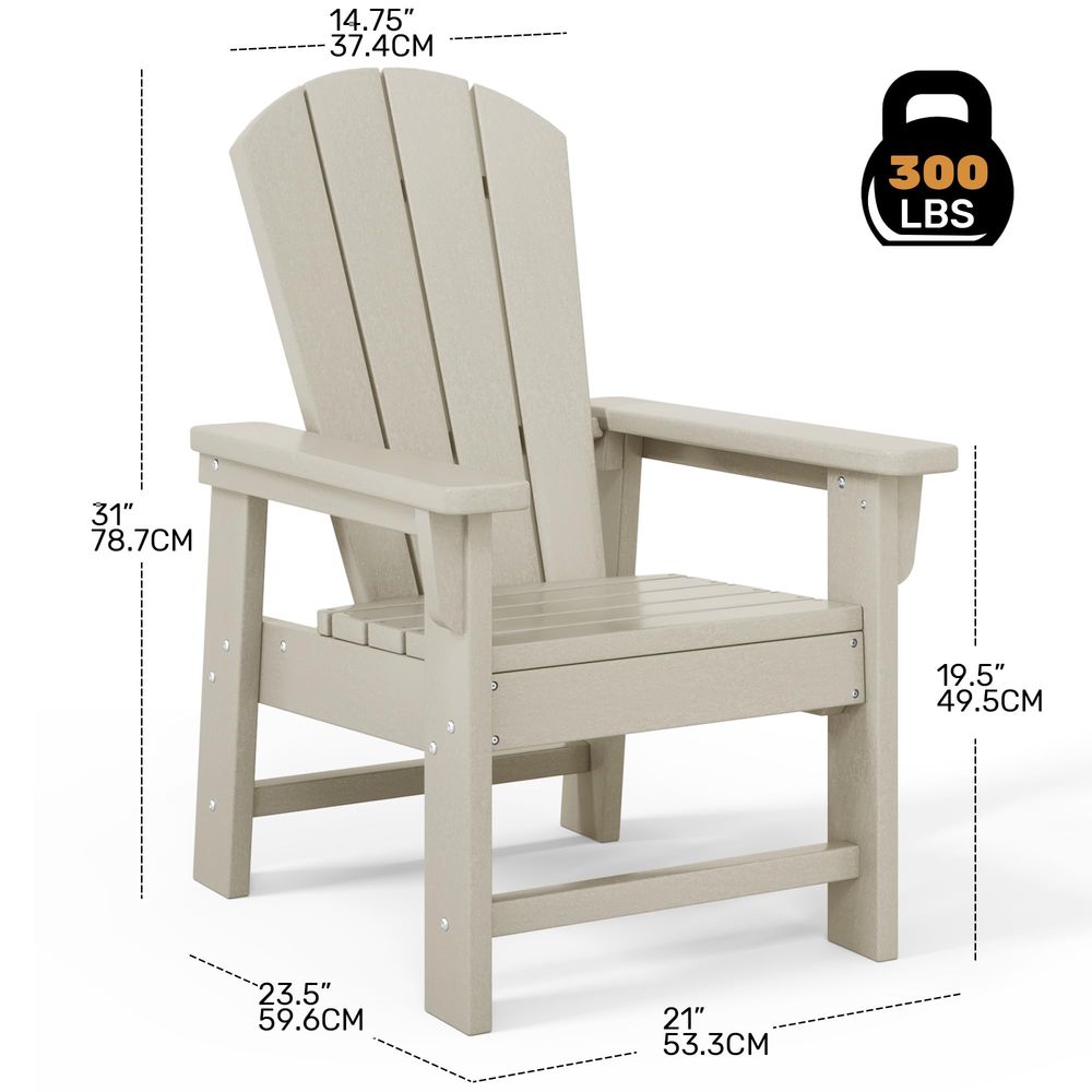 Kids Adirondack Chair Set of 4 - Kids Outdoor Lawn Chair 评论和价格