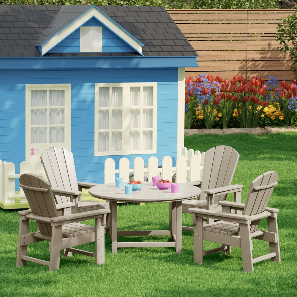 Kids Adirondack Chair Set of 4 - Kids Outdoor Lawn Chair 评论和价格
