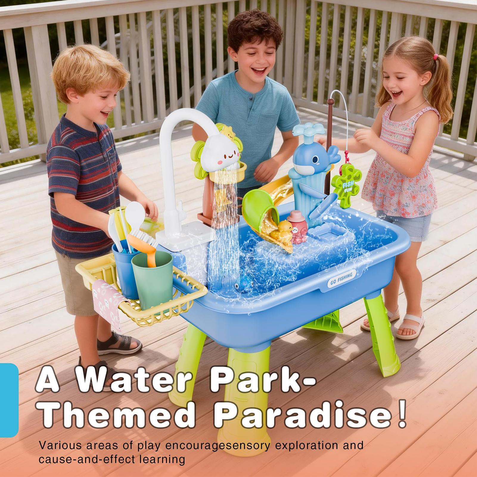 Children's Outdoor Beach Toy T - Kids Outdoor Water Play Table 评论和价格