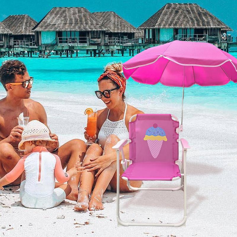 Kids Umbrella Chair Beach Sand - Kids Outdoor Lawn Chair 评论和价格